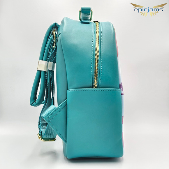 Loungefly Disney A Goofy Movie Roxanne & Max Kiss Mini Backpack Bag & Wallet Set - Picture 5 of 14